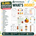 Mega Kids Learning Activities Bundle: 15,000+ Printable Educational Games